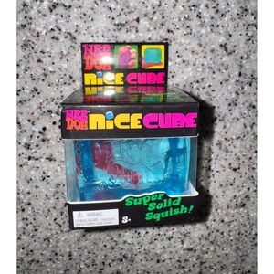 NEW NeeDoh Nice Cube Blue Super Solid Squish Sensory Fidget Toy Schylling
